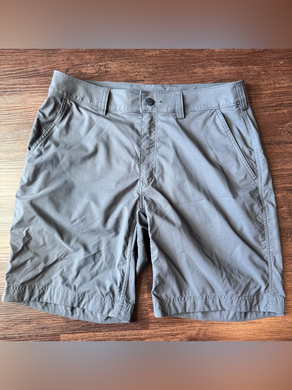 Duluth Trading Co Shorts Men's 34 Steel Blue Armachillo Standard Fit 9" Chino